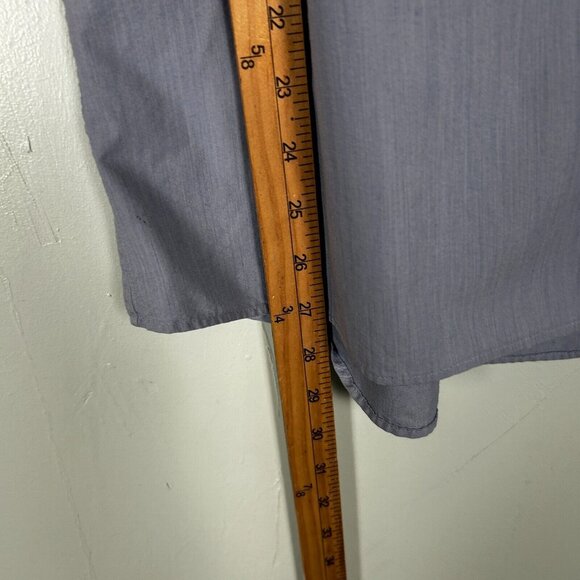 Lululemon Shirt Mens Large Blue Active wear Airing Easy Short Sleeve Button Up - Picture 6 of 7